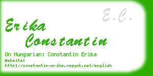 erika constantin business card